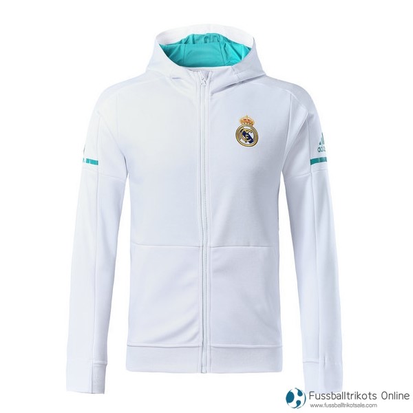 Real Madrid Hoodies 2017-18 Weiß Grün Fussballtrikots Günstig